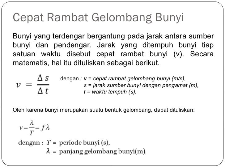 Rumus Cepat Rambat Bunyi Pantul Dunia Sosial