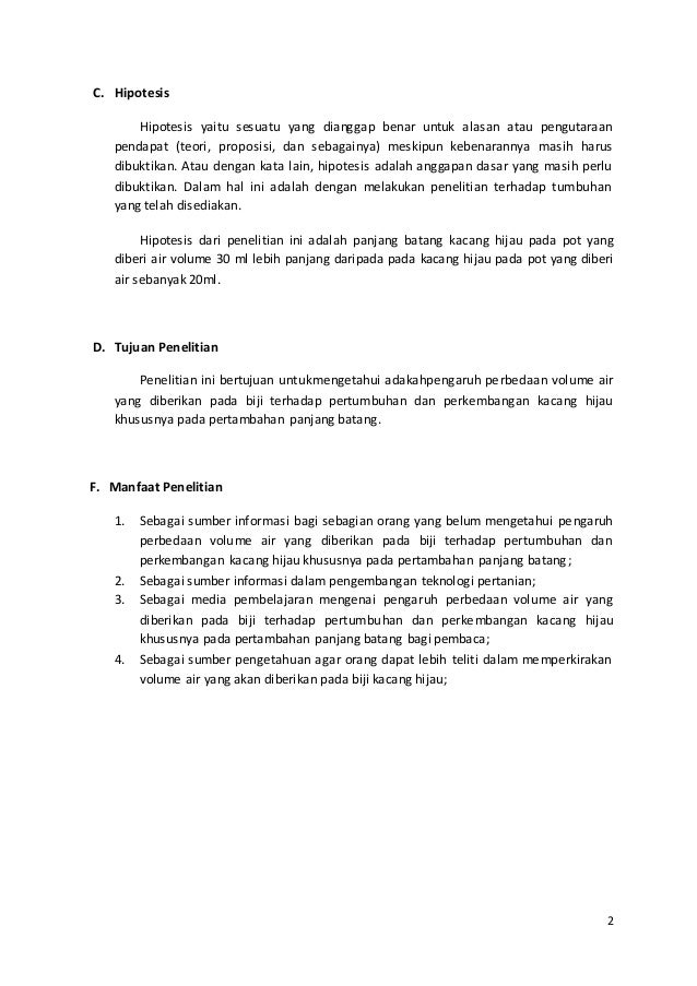 Penelitian Pertumbuhan Kacang Hijau