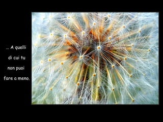 … A quelli
di cui tu
non puoi
fare a meno.
 