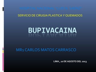 MR1 CARLOS MATOS CARRASCO
HOSPITAL NACIONAL “LUIS N. SAENZ”
SERVICIO DE CIRUGIA PLASTICA Y QUEMADOS
LIMA , 10 DE AGOSTO DEL 2013
 