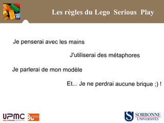 Les règles du Lego Serious Play
 