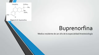 Buprenorfina
Medico residente de 1er año de la especialidadAnestesiología
 