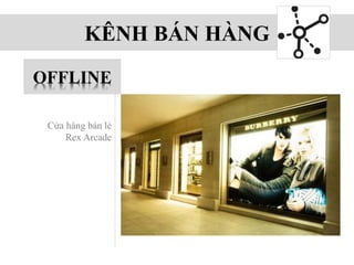 KÊNH BÁN HÀNG
OFFLINE
Cửa hàng bán lẻ
Rex Arcade
 