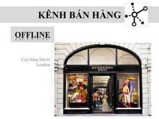 KÊNH BÁN HÀNG
OFFLINE
Cửa hàng bán lẻ
London
 