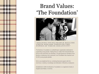 Brand Values:
‘The Foundation’
 