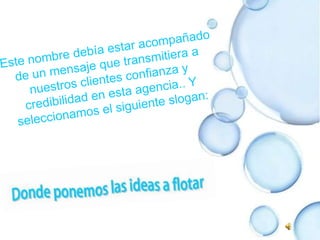 Luego de pensar como llamar este sueño.. Decidimos que debíamos darle un toque sutil pero a la vez versátil y libre..