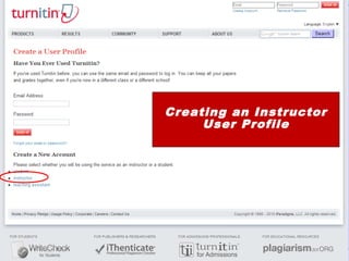 Creating an Instructor
     User Profile
 