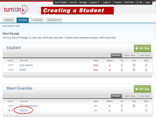 Creating a Student
List
 