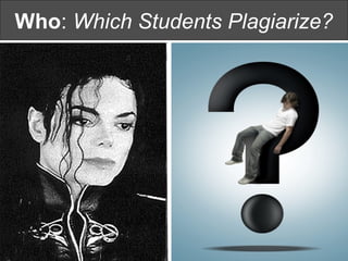 Who: Which Students Plagiarize?
 