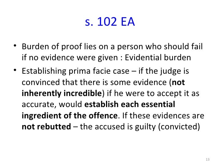 Burden of proof