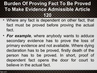 Burden of proof ppt | PPT