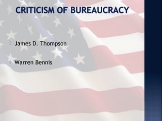    James D. Thompson


   Warren Bennis
 