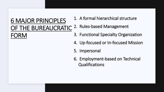 Max Weber's Bureaucratic Management Theory | PPTX | Business | Business ...