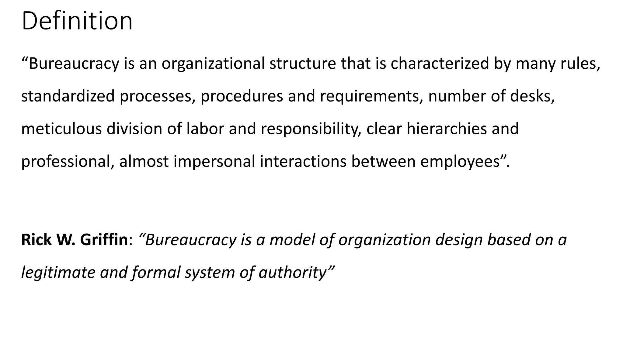 Bureaucratic managemet hkb | PPTX | Business | Business and Finance