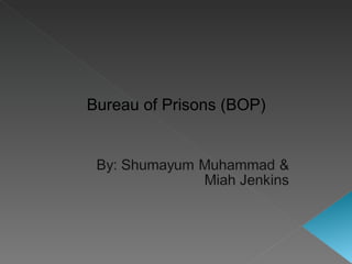     Bureau of Prisons (BOP)   