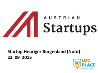 Startup Heuriger Burgenland (Nord)
23 09 2015
 