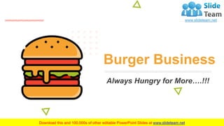 Burger Business
Always Hungry for More….!!!
 