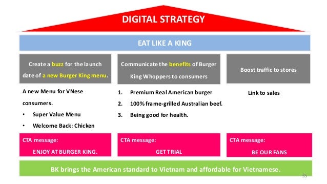 burger king marketing strategy As burger king (nyse: bkc) steers itself to becoming a global brand, john shaufelberger is at its marketing helm and looking toward europe in charge of creating super fans in every corner of the globe, burger king's new senior vice president of global product marketing explains how focusing on customers' similarities will be the key. burger king marketing strategy As burger king (nyse: bkc) steers itself to becoming a global brand, john shaufelberger is at its marketing helm and looking toward europe in charge of creating super fans in every corner of the globe, burger king's new senior vice president of global product marketing explains how focusing on customers' similarities will be the key.