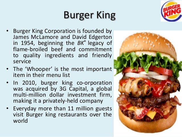 Burger king case study