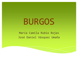 BURGOS
María Camila Rubio Rojas
José Daniel Vásquez Umaña
 