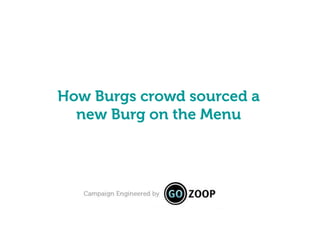 Social Media Case Study: How Burgs Crowd Sourced a New Burg on Menu