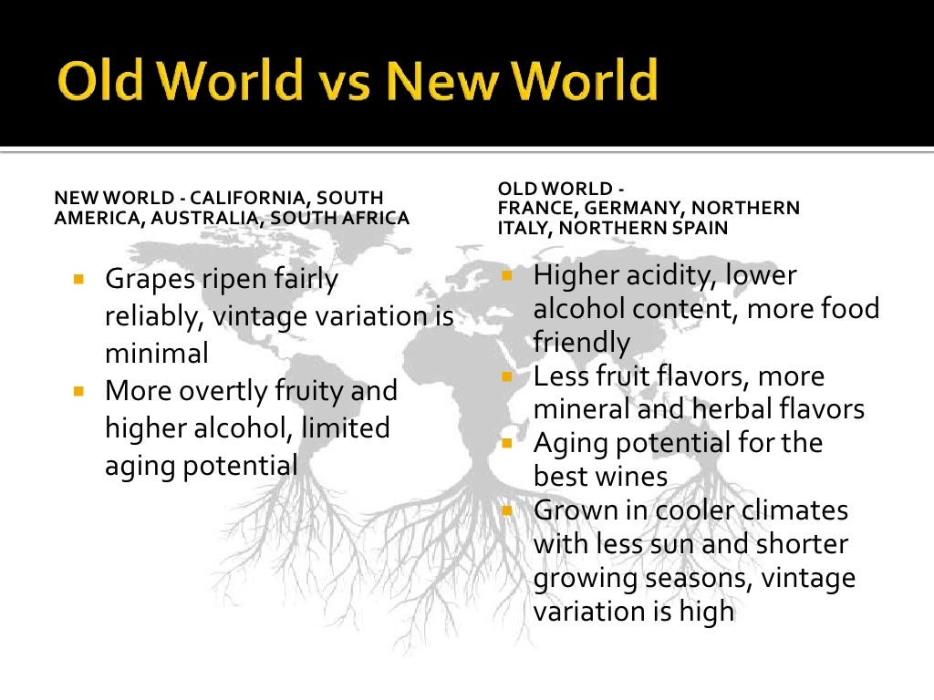 Old World vs New World