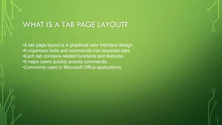Tab User Interface Comprehensive Guide to Tab Page Layout and Grouped Commands in Software ...