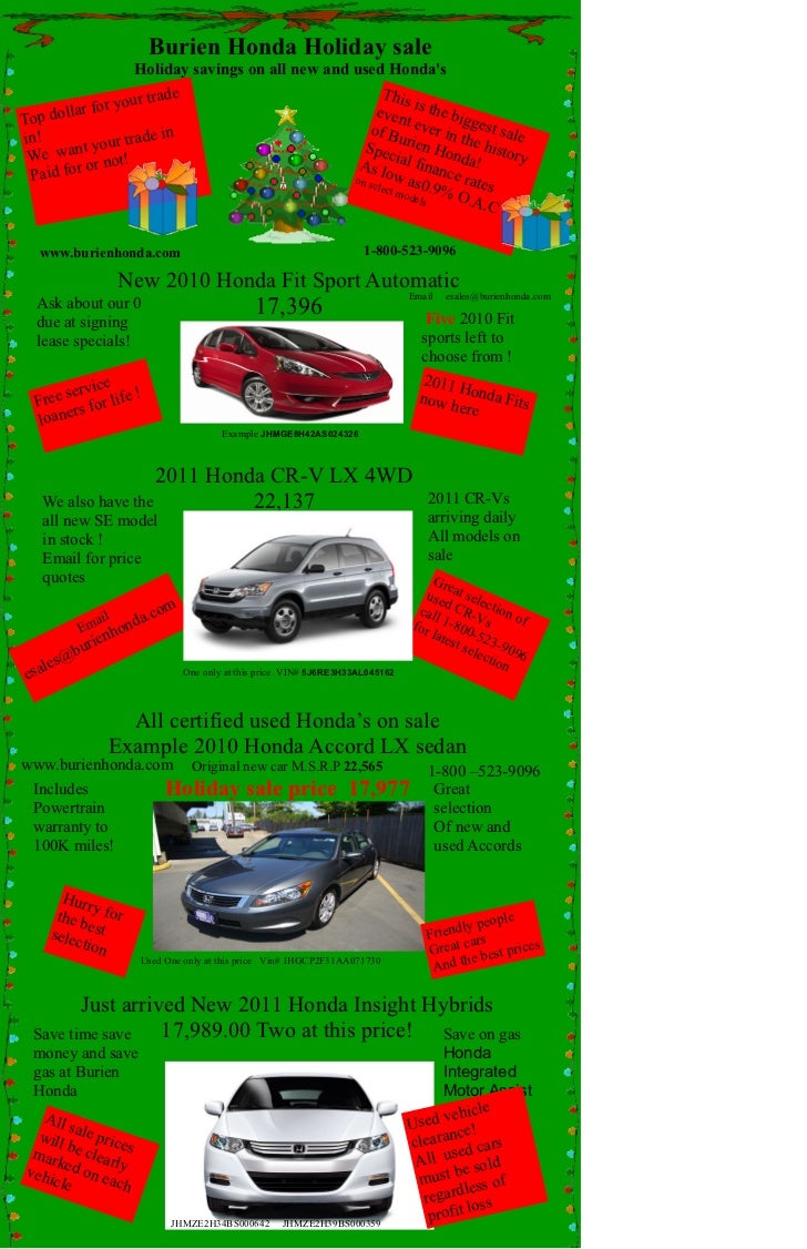 Honda Of Seattle >> Burien Honda Of Seattle Honda Holiday Sale Honda Of Seattle >> Burien Honda Of Seattle Honda Holiday Sale