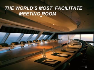 THE WORLD’S MOST FACILITATE
MEETING ROOM
39
 