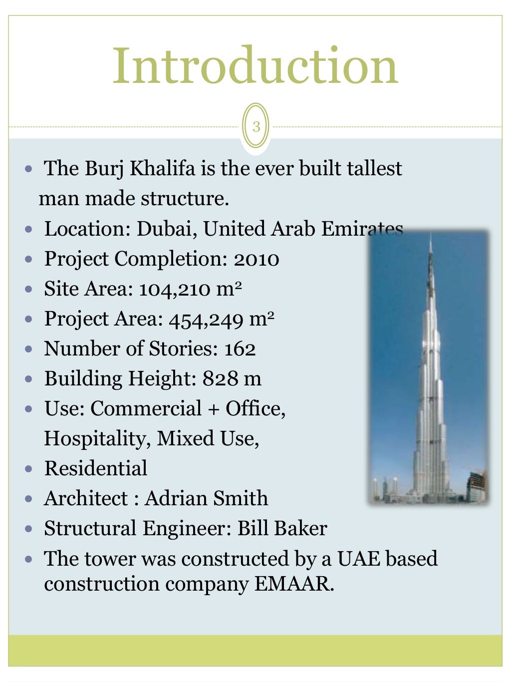 short essay about burj khalifa