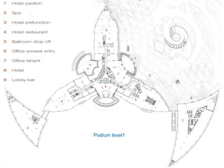Tower plans
Podium level1
 
