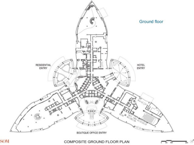Burj Khalifa Tower Plans Podium Level1 16 Ground