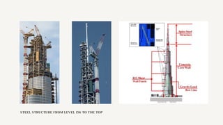 STEEL STRUCTURE FROM LEVEL 156 TO THE TOP
 