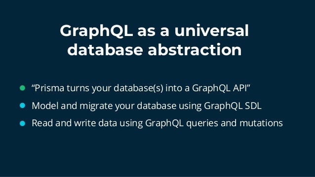 graphql as a universal database abstraction graphql as a universal database abstraction