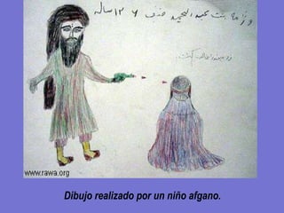 Dibujo realizado por un niño afgano. 