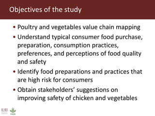 Value chain assessment of animal source foods and vegetables in Ouagadougou, Burkina Faso: Food safety, quality and hygiene perceptions and practices