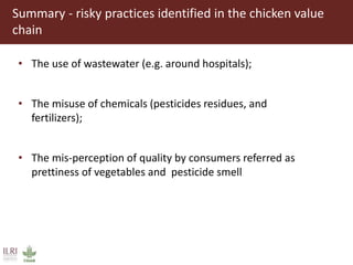 Value chain assessment of animal source foods and vegetables in Ouagadougou, Burkina Faso: Food safety, quality and hygiene perceptions and practices