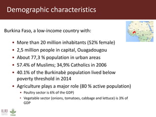 Value chain assessment of animal source foods and vegetables in Ouagadougou, Burkina Faso: Food safety, quality and hygiene perceptions and practices