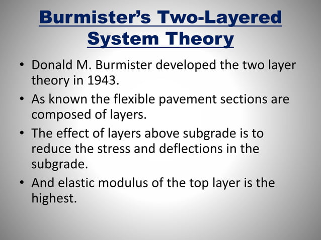 Burmister 2 layer | PPT