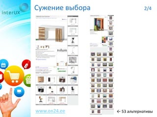 Сужение выбора 2/4
www.on24.ee ← 53 альтернативы
 