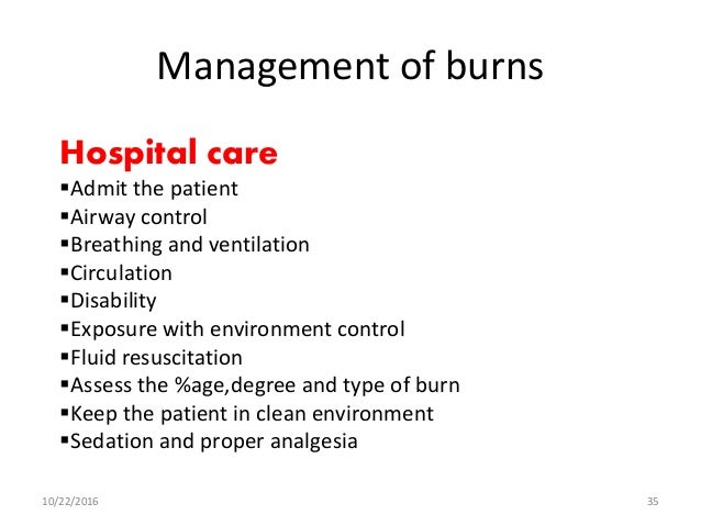 Burn Classification And Management