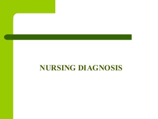 NURSING DIAGNOSIS
 