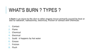 Burn Net Types Burn | PPTX