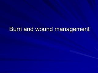 Burn and wound management
 