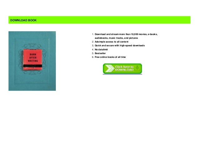 B O O K Burn After Writing For Kindle