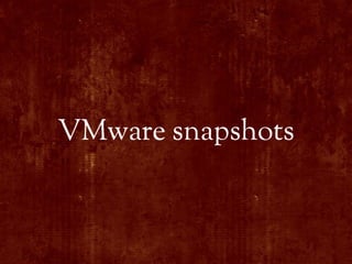 VMware snapshots
 