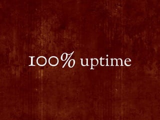 100% uptime
 