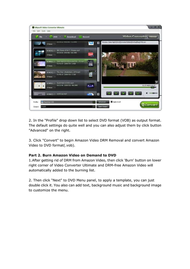 Burn amazon instant video movie to dvd PDF