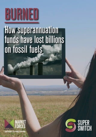 BURNED
How superannuation
funds have lost billions
on fossil fuels
 