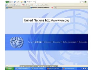 Access UN - index to UN documents - does contain
some full-text but is mostly just an index
Get to Access UN through GIL o...